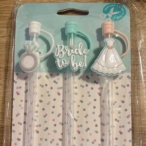 Bridal Celebration Straws - White, Mint, Pink